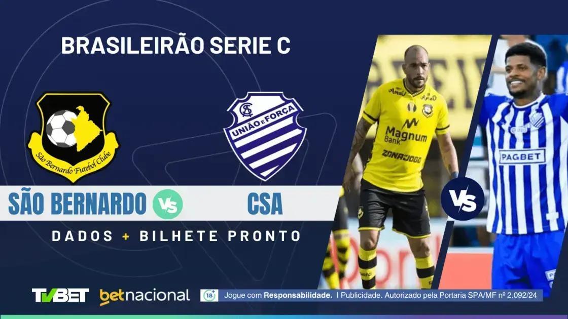 5 Palpites e Onde Assistir São Bernardo x CSA na Série C